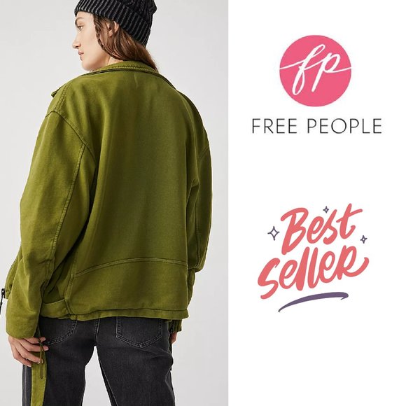 NWT NEW Free People Rebel Rebel Knit Moto Biker Motorcycle Style Jacket - Picture 8 of 9